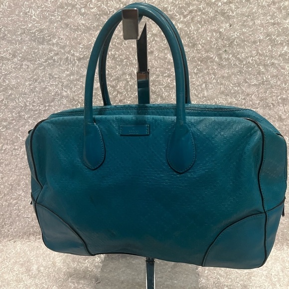 Gucci women’s Bright Diamante Top Handle Bag Deep Cobalt - Picture 1 of 16